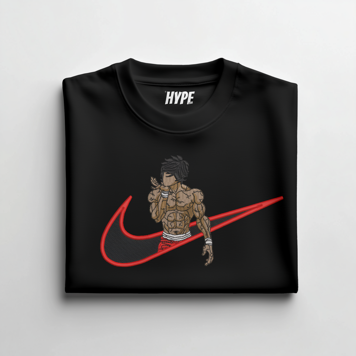 BAKI HANMA EMBROIDERED T-SHIRT