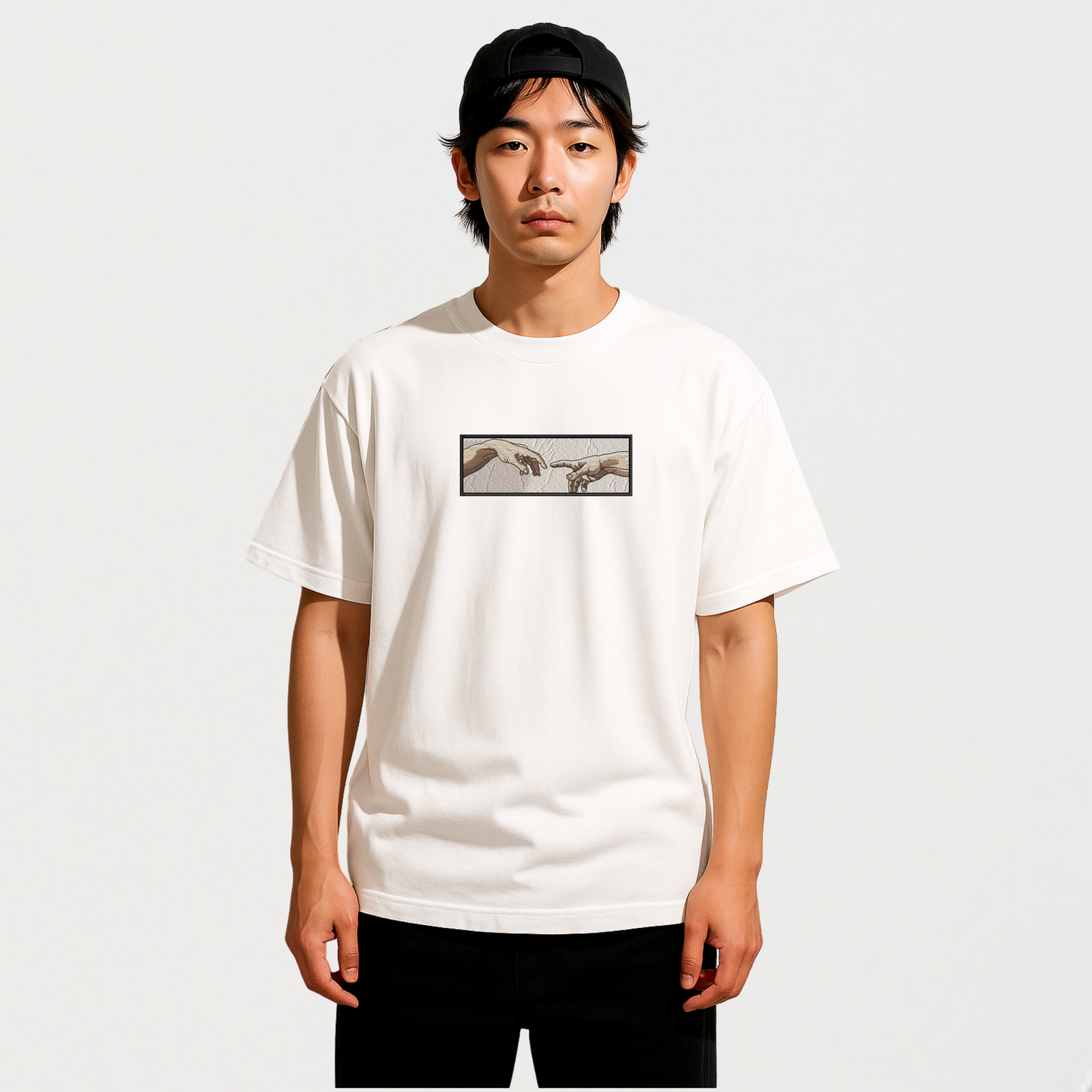 CREATION OF ADAM EMBROIDERED T-SHIRT
