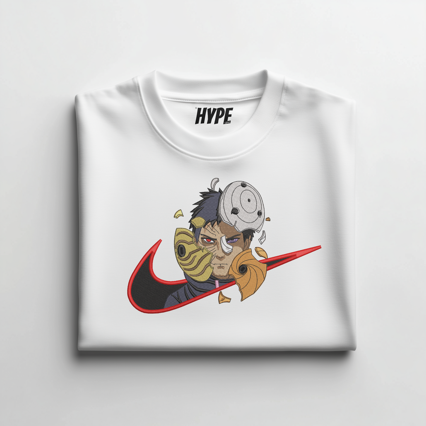 OBITO UCHIHA EMBROIDERED T-SHIRT