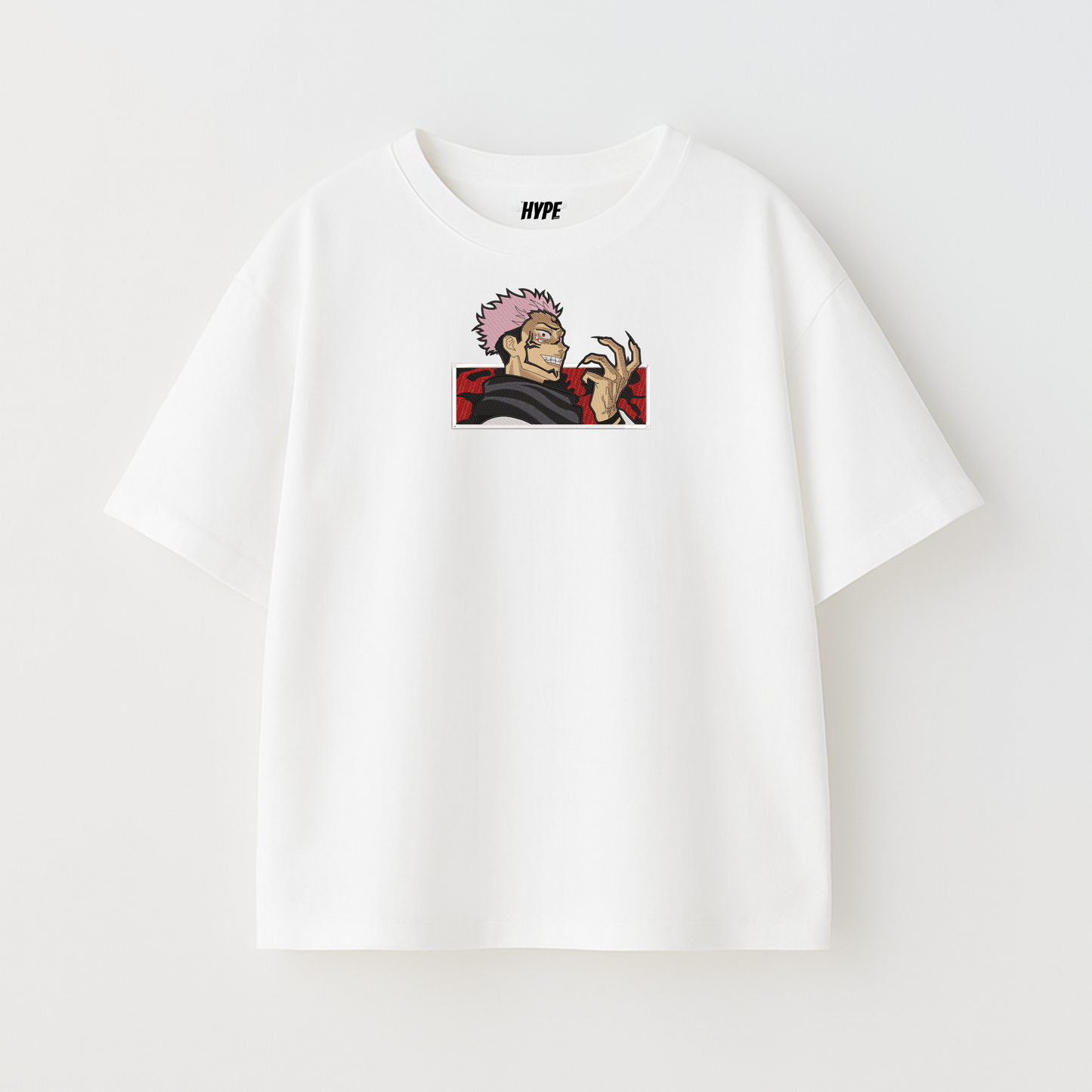 LAUGHING SUKUNA EMBROIDERED T-SHIRT