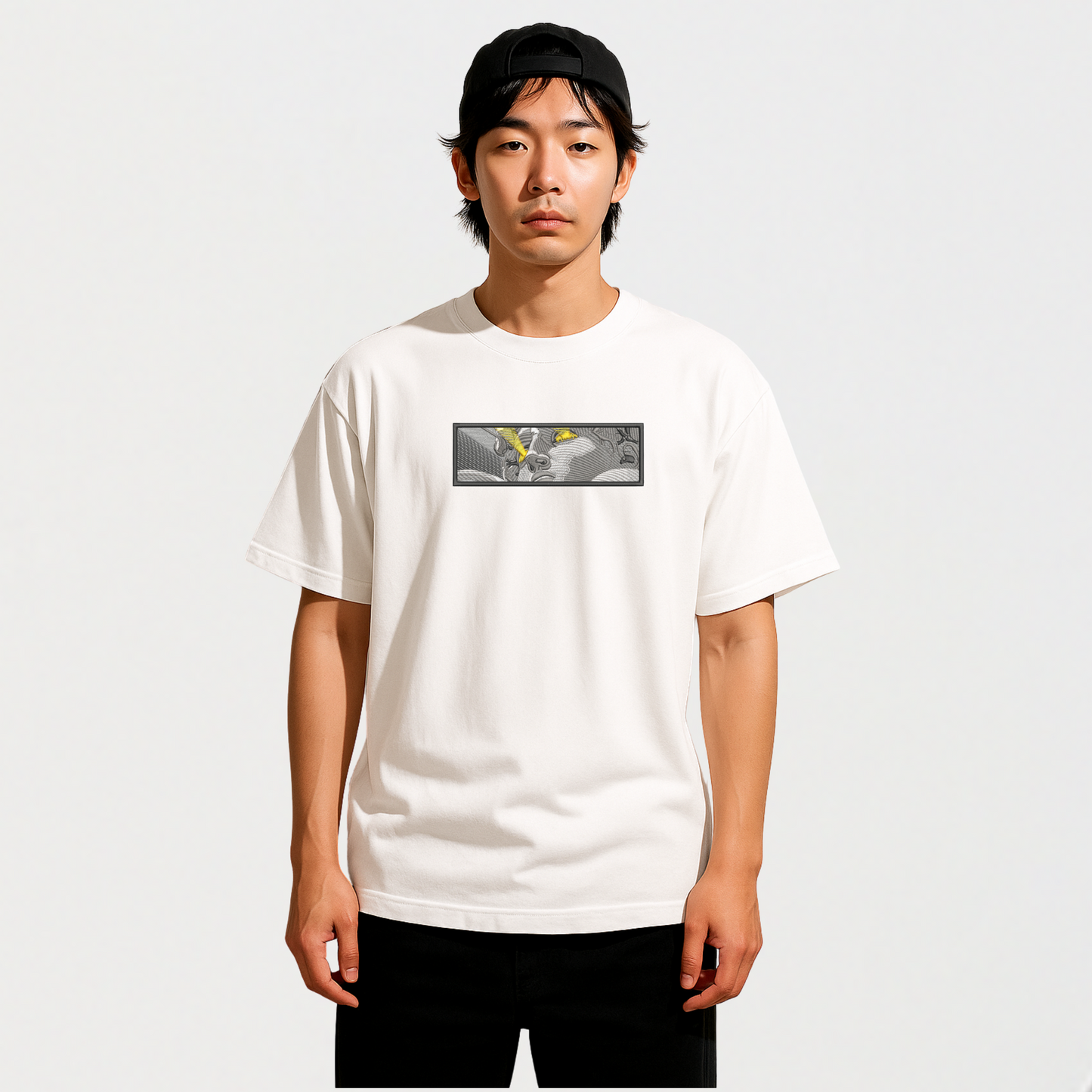 DAVID STATUE EMBROIDERED T-SHIRT