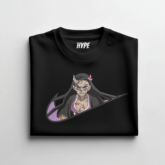 ANGRY NEZUKO EMBROIDERED T-SHIRT